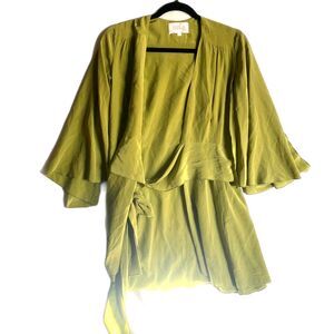 Stone Cold Fox Celeste Wrap Dress EVERGREEN - Size 1 (Small)